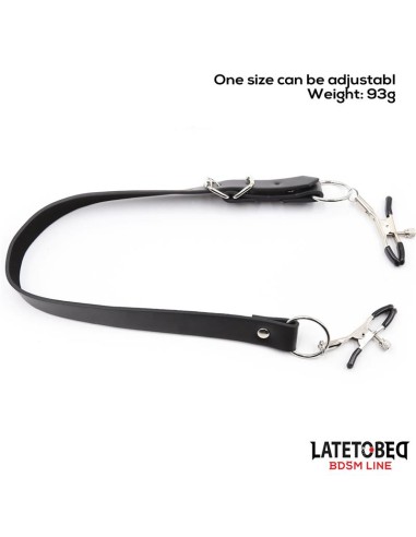 Correas de Bondage para Piernas con Pinzas para Clitoris