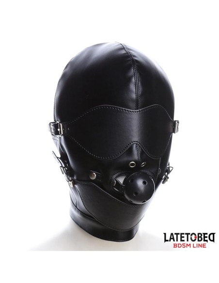 Mascara de Sumision con Mordaza Antifaz y Tapa para la Boca Ajustable