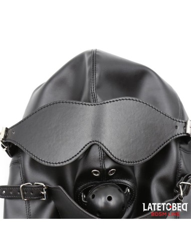 Mascara de Sumision con Mordaza Antifaz y Tapa para la Boca Ajustable