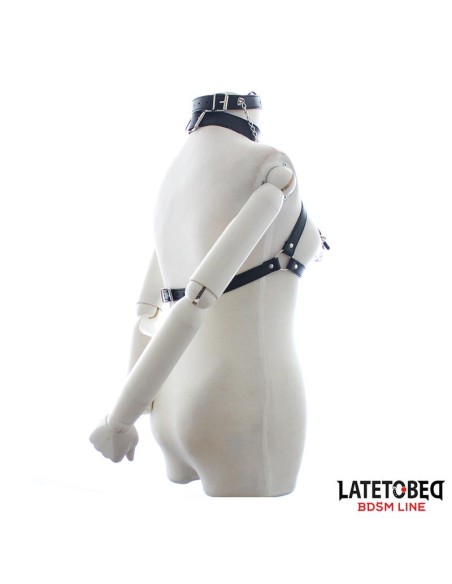 Arnes de Bondage Copas Abiertas Mordaza y Pinzas para Pezones