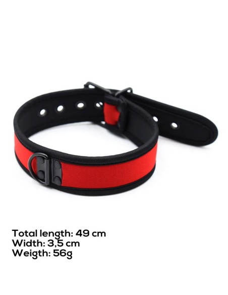 Collar de Neopreno Ajustable Rojo Collar de Neopreno Ajustable Rojo