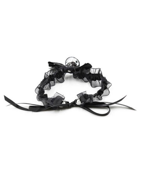 Collar con Lazo Cascabel y Encaje