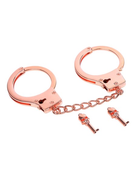 Esposas Oro Rosa con Llaves de Calavera Esposas Oro Rosa con Llaves de Calavera