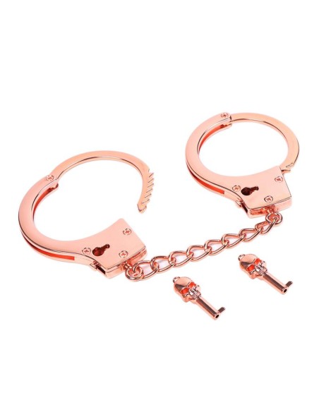 Esposas Oro Rosa con Llaves de Calavera Esposas Oro Rosa con Llaves de Calavera