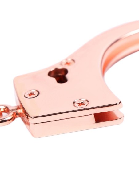 Esposas Oro Rosa con Llaves de Calavera Esposas Oro Rosa con Llaves de Calavera
