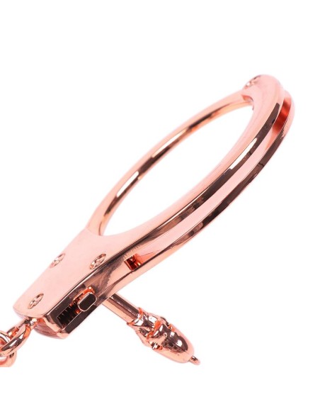 Esposas Oro Rosa con Llaves de Calavera Esposas Oro Rosa con Llaves de Calavera