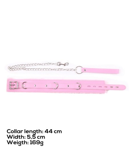 Collar con Correa Rosa Pastel