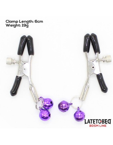 Pinzas para Pezones con Cascabeles Purpura