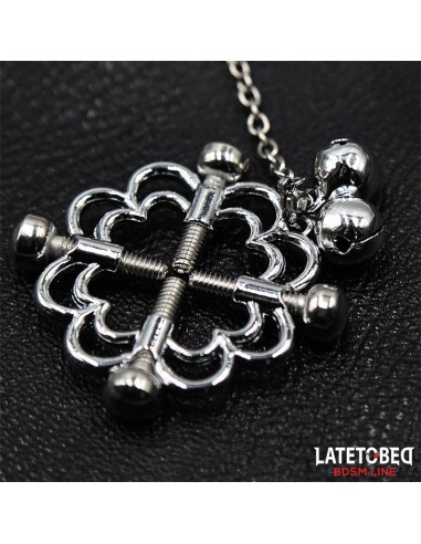 Pinzas de Metal para Pezones Cadena y Cascabeles