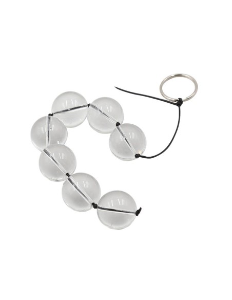 Cadena Anal con Bolas de Cristal 4 Tamanos Cadena Anal con Bolas de Cristal 4 Tamanos