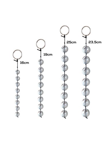 Cadena Anal con Bolas de Cristal 4 Tamanos