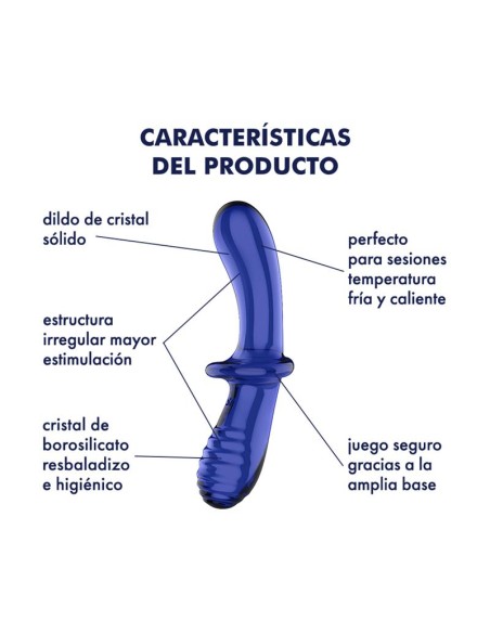 Estimulador de Cristal Double Crystal Hot and Cold Azul