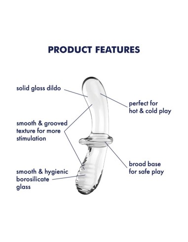 Estimulador de Cristal Double Crystal Hot and Cold Transparente