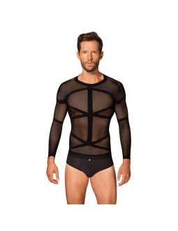 T101 Camiseta Manga Larga Semi Transparente S M L