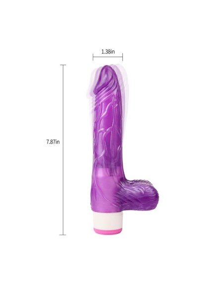 Vibrador Multi Velocidad Realista Purpura 20cm