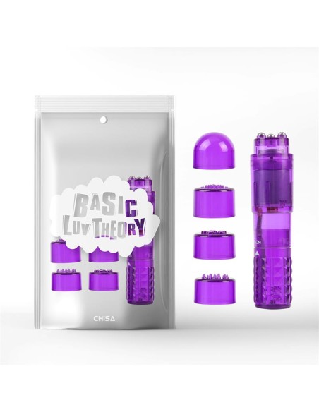 Mini Masajeador 3 Cabezales Purpura