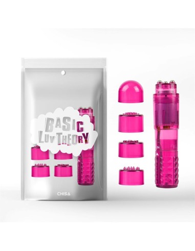 Mini Masajeador 3 Cabezales Rosa