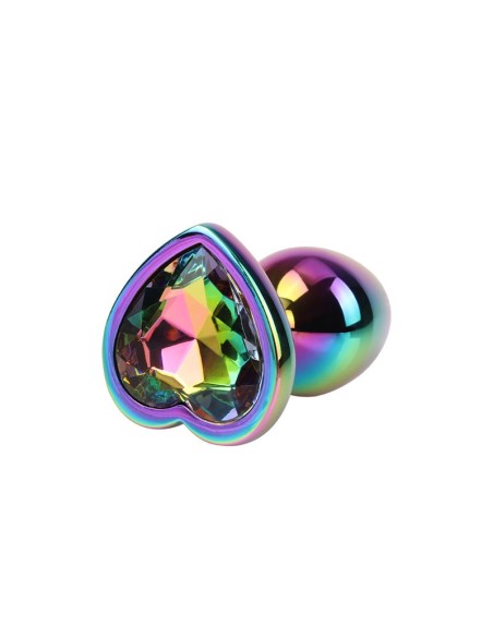 Plug Anal Rainbow Heart Gem Talla S