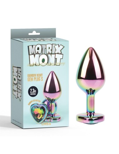 Plug Anal Rainbow Heart Gem Talla S