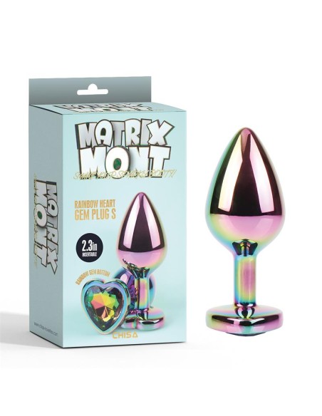 Plug Anal Rainbow Heart Gem Talla S