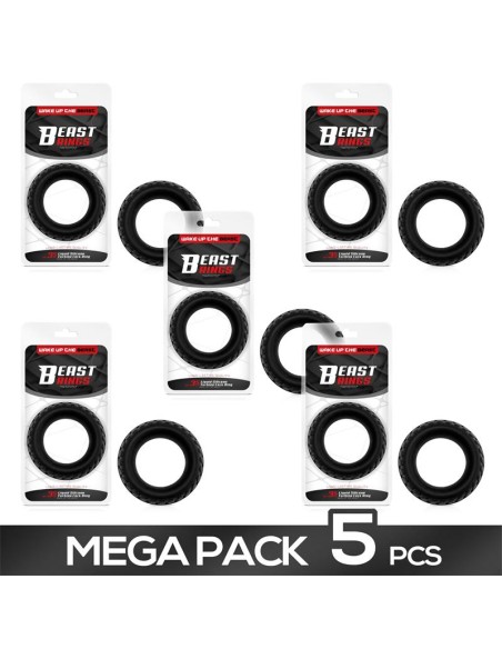 Pack de 5 Anillo para el Pene Silicona Liquida Turbine 35 mm