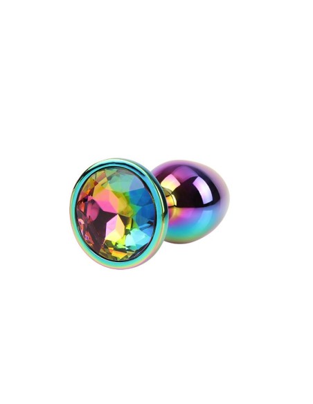 Rainbow Gem Plug Anal multicolor con Joya Talla S