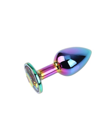 Rainbow Gem Plug Anal multicolor con Joya Talla S