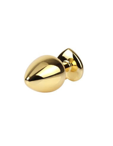 Rosy Heart Plug Anal dorado con Joya Talla M
