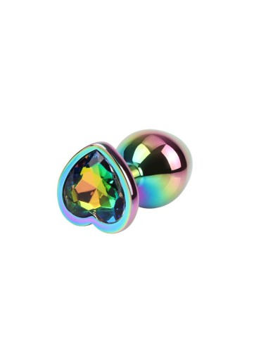 Rainbow Heart Plug Anal multicolor con Joya Talla M
