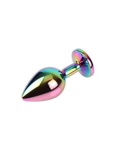 Rainbow Gem Plug Anal Multicolor con Joya Talla M