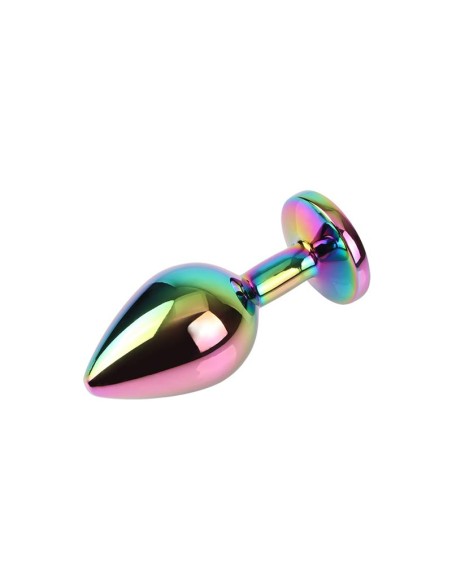 Rainbow Gem Plug Anal Multicolor con Joya Talla M Rainbow Gem Plug Anal Multicolor con Joya Talla M