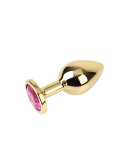 Rosy Gem Plug Anal Dorado con Joya Talla M 2