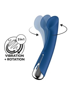 Spinning G Spot 1 Vibrador y Rotador Azul