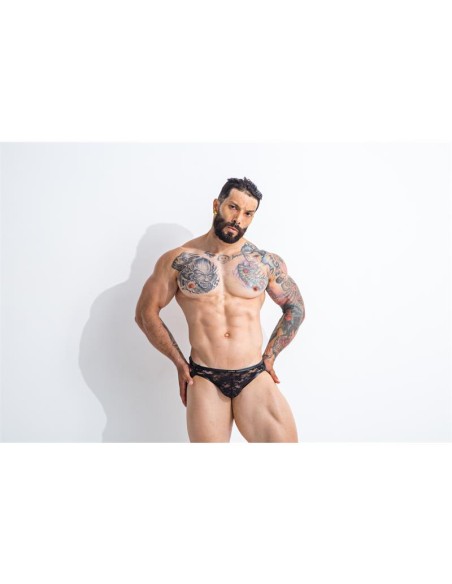 L4CE04 Slip Estilo Suspensorio con Encaje L4CE04 Slip Estilo Suspensorio con Encaje