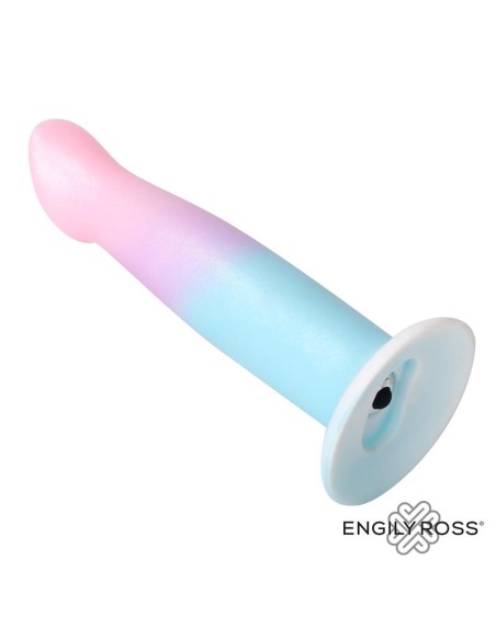Dildo con Vibracion y Ventosa Color Degradado 17 cm Dildo con Vibracion y Ventosa Color Degradado 17 cm