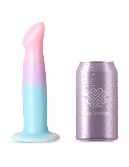 Dildo con Vibracion y Ventosa Color Degradado 17 cm Dildo con Vibracion y Ventosa Color Degradado 17 cm