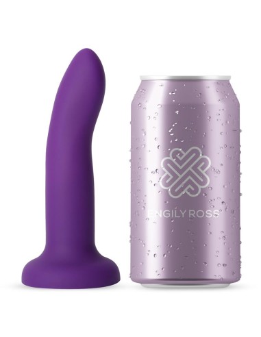 Dildo que Cambia de Color Purpura a Rosa Talla S 14 cm