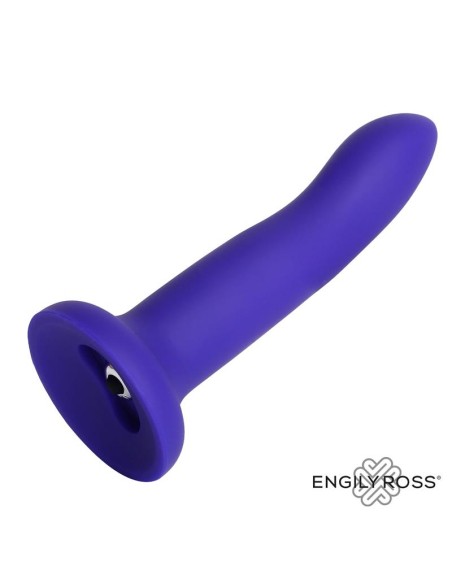 Dildo con Vibracion que Cambia de Color Azul a Purpura Talla M 17 cm Dildo con Vibracion que Cambia de Color Azul a Purpura Talla M 17 cm