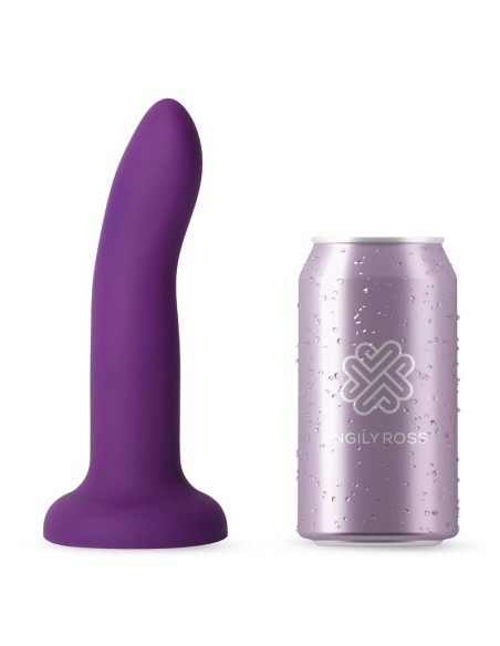 Dildo que Cambia de Color de Purpura a Rosa Talla M 17 cm