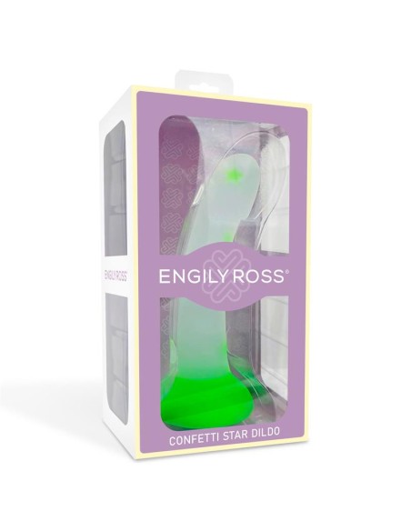 Dildo que Brilla en la Oscuridad Confetti Star 17 cm Dildo que Brilla en la Oscuridad Confetti Star 17 cm