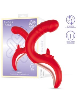 Drako Vibrador con Thrusting y Lengua Oscilante 360º