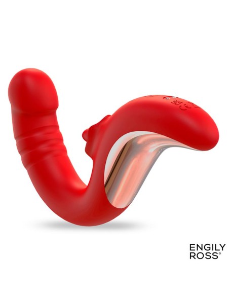 Drako Vibrador con Thrusting y Lengua Oscilante 360º