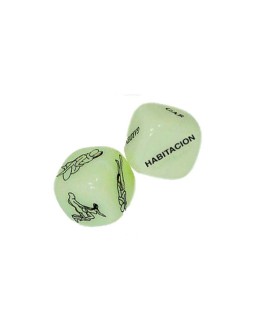 2 Dados Fosforescentes Postura y Lugar