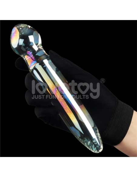 Dildo de Cristal que Brilla en la Oscuridad Twilight Gleam Prism Glass Dildo de Cristal que Brilla en la Oscuridad Twilight Gleam Prism Glass