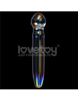 Dildo de Cristal que Brilla en la Oscuridad Twilight Gleam Prism Glass 2