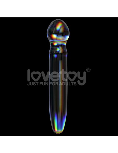 Dildo de Cristal que Brilla en la Oscuridad Twilight Gleam Prism Glass Dildo de Cristal que Brilla en la Oscuridad Twilight Gleam Prism Glass