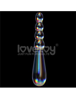 Dildo de Cristal que Brilla en la Oscuridad Twilight Gleam Rising Ripples 2