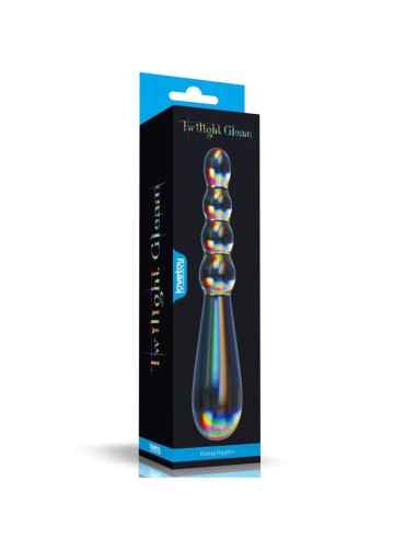 Dildo de Cristal que Brilla en la Oscuridad Twilight Gleam Rising Ripples