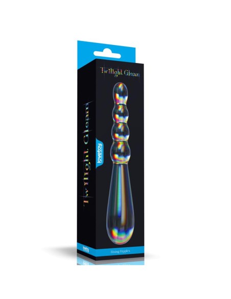 Dildo de Cristal que Brilla en la Oscuridad Twilight Gleam Rising Ripples Dildo de Cristal que Brilla en la Oscuridad Twilight Gleam Rising Ripples