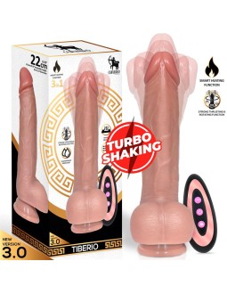 Tiberio Dildo Realista Turbo Shaking con Thrusting Rotacion 360º y Control Remoto Silicona Liquida